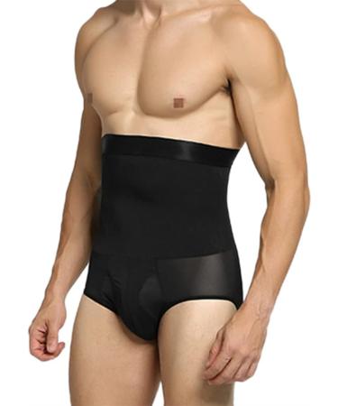 OLIns Men's High Waist Boxer Shorts - Compression Tummy Control Body Shaper Pants XXL in Black - International Shipping Available - Buy Online on GoSupps.com