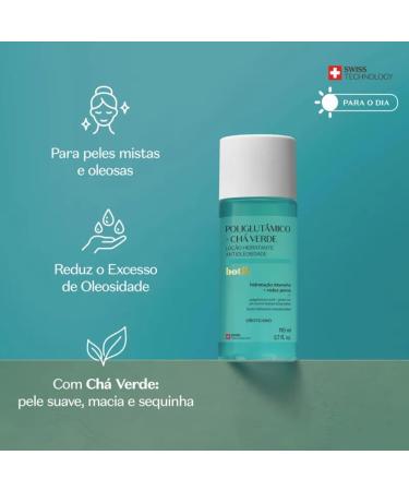  O BOTICARIO Botic rio Anti-Oil Moisturizing Lotion with Polyglutamic Acid and Green Tea 110ml - Buy Online on GoSupps.com