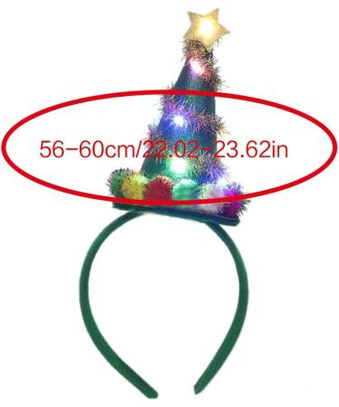 TQUXNGA LED Christmas Tree Shape Headbands Headwear LED Hair Hoop for Christmas Headpiece Fancy Dress Party Supplies Green - Buy Online on GoSupps.com