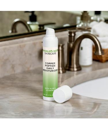 Copper Peptide Daily Moisturizer with Aloe and Vitamin E | 1.7 Fl Oz | World's Best Skincare - Buy Online on GoSupps.com