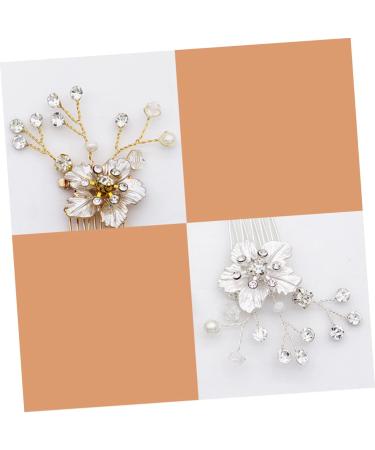 Housoutil 1pc Hair Comb Hair Comb Headdress Jewelry Hair Combs Rhinestone Hair Combs Headhones Flower Hair Accessories Powder Spray Bottle Diamond Headgear Bride Alloy - Buy Online on GoSupps.com