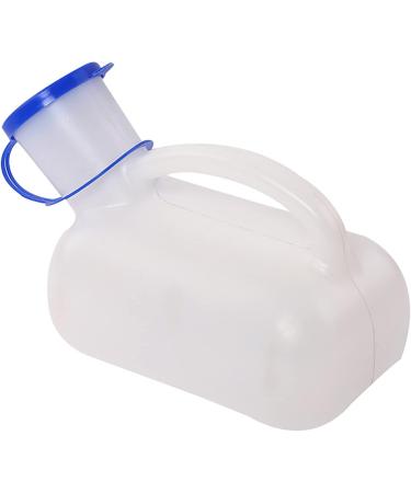 Urinals for Men- White Plastic Material Easy-Grip Handle -1000ML -with Lid Portable Urinal for Vehicular Men Incontinence Elderly Child Anyone Who's Bedridden Happy - Buy Online on GoSupps.com