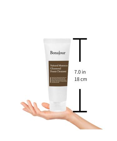 BONAJOUR Natural Morocco Ghassoul Foam Cleanser - Daily Face Wash Makeup Remover & Pore Tightening - 5.29 Fl. Oz | Global Shipping - Buy Online on GoSupps.com