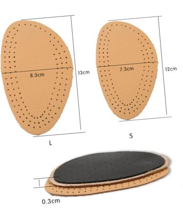 FRCOLOR 2pcs Leather & Latex Half Insoles | Non-Slip Heel Cushion & Ball of Foot Inserts for High Heels | Comfortable Shoe Pads for Women - Buy Online on GoSupps.com