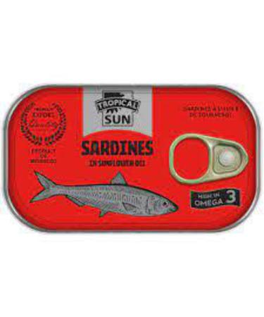 Tropical Sun Sardines in Sunflower Oil 125g Box of 12-Fd