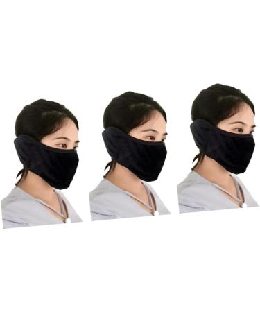 HomsfoU 2-in-1 Dustproof Winter Ski Masks - Cold Protection Face Masks for Men & Women (3 Pcs Black) - Buy Online on GoSupps.com