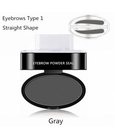 Herbesty Waterproof Eyebrow Powder Stamp Kit - Long-Lasting Easy Application Dark Brown - Reusable Cosmetic Set for Natural Eyebrow Shapes | International Shipping Available - Buy Online on GoSupps.com