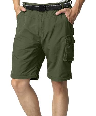 Men's Waterproof Quick Dry Hiking Pants - Lightweight Outdoor Fishing Work Pants 34 Army Green - Buy Online on GoSupps.com