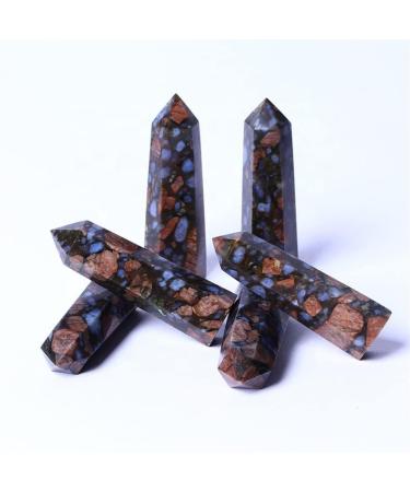 Meditation Gift Natural Crystal Blue Light Stone Pagoda Home Meditation Reiki Decoration Pack of 1 (Size : 7-8cm) - Buy Online on GoSupps.com