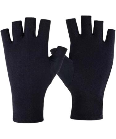 Buy PSOWQ UV Protection Fingerless Gloves for Women - Anti-UV Perfect for Cycling Fishing & Fitness - Black (20x8 cm) - Buy Online on GoSupps.com