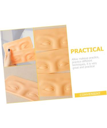 Baluue 4pcs Eyebrow Practice Block Makeup Practice Eye Make up Training Skin Practice Eye Board 16x7cm As Shown - Buy Online on GoSupps.com