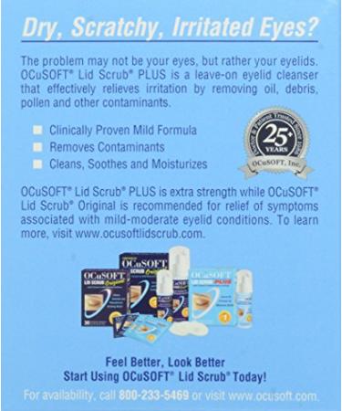 OCuSOFT Lid Scrub Plus Pre-Moistened Pads - 30 Count Pack for Effective Eye Care - Buy Online on GoSupps.com