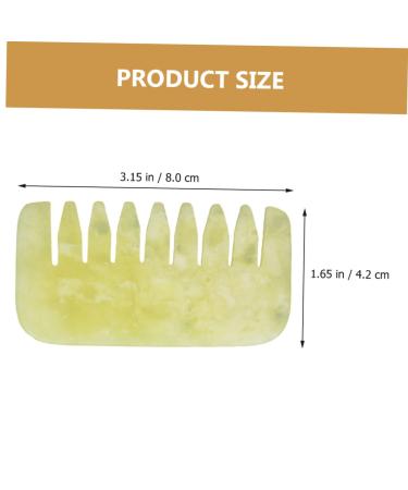Orfofe Massagekamm - Jade Gua Sha Head Comb for Scalp Massage | Anti-K mm Tools for Relaxation & Wellness - Buy Online on GoSupps.com