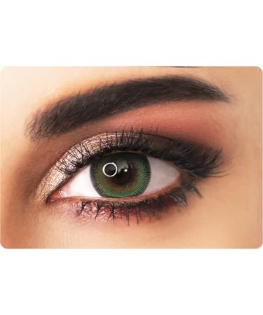 ADORE - TAG Colored Contact Lenses - Non-Graduated Colored Contact Lenses - Colored Lenses for Clear and Dark Eyes (Green/ 1 PAIR)