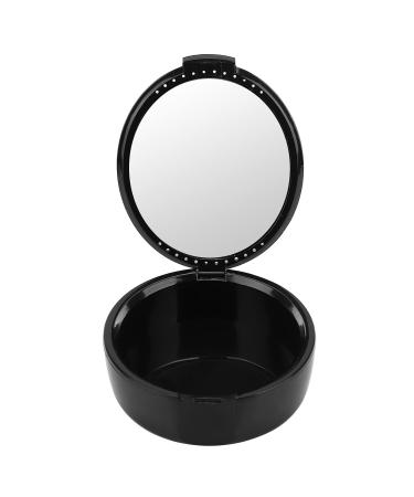 Portable Black Prosthesis Case & Storage Box for False Teeth - Travel-Friendly Retainer Cleaning Cup - Buy Online on GoSupps.com