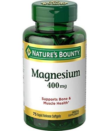 Nature's Bounty Magnesium 400 mg Softgels - 75 Count - Buy Online on GoSupps.com