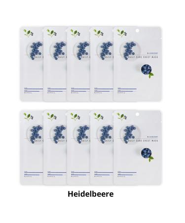 Buy Eunyul Daily Care Face Mask Pack - 10 Vegan Blueberry Masks | Korean Skin Care Hypoallergenic & Natural Ingredients - Buy Online on GoSupps.com