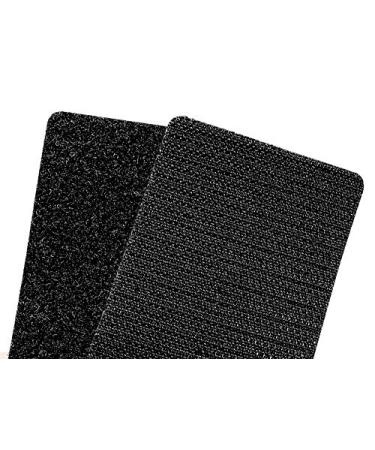 Strenco 2x4 Hook and Loop Strips - 15 Sets | Heavy Duty Black Sticky Back Fastener with Adhesive - Buy Online on GoSupps.com