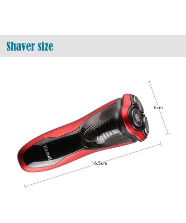 KEMEI Men's Rotary Cordless Razor - 3D Electric Rechargeable Waterproof Beard & Sideburn Trimmer - Buy Online on GoSupps.com