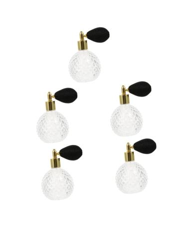 Beavorty 5 Sets Perfume Bottle Short Perfume Spray Vintage Perfume Spray Bottle Spray for Valentines Day Perfume Dispenser Perfume Sample Vials Bottle Travel Crystal Glass