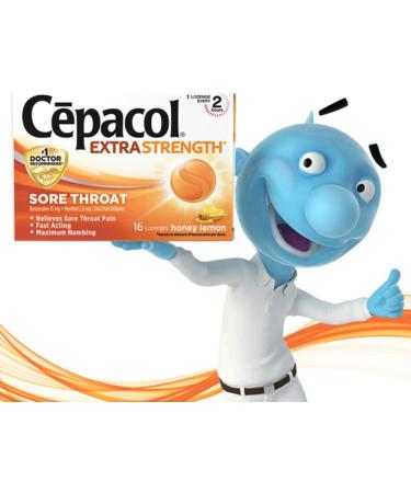 Cepacol Maximum Strength Throat Drop Lozenges Honey Lemon 16 Count (Pack of 24) - Buy Online on GoSupps.com