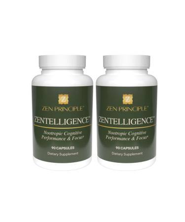 Zen Principle Zentelligence Focus Nootropic Supplement for Students & Professionals | Energy, Memory & Stress Support | Jitter-Free Formula with L-Theanine, Ginkgo Biloba, Huperzine A. 180 Capsules 2