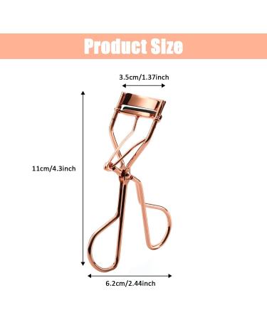 Lash Curler Stainless Steel Eye Lashes Curlers Curl Lash Curler Electroplated Eyelash Curler Fashion Eyelash Curler Makeup Accessory for Women and Girls - Rose Gold - Buy Online on GoSupps.com