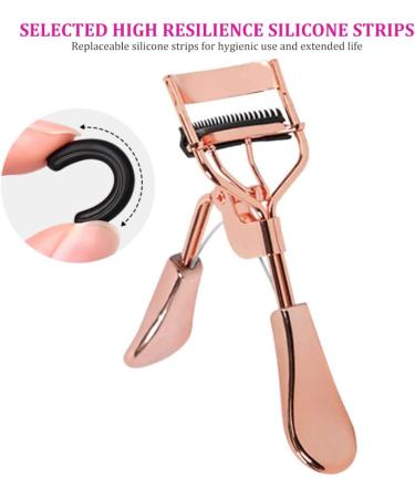 Eyelash Curler with Comb - Metal Lash Curler with Refill Pads | Precision Eye Makeup Tool for Women & Girls - Buy Online on GoSupps.com