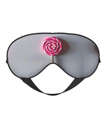 Lollipop Print Ultra-Soft Light-Blocking Eye Mask for Optimal Comfort and Restful Sleep
