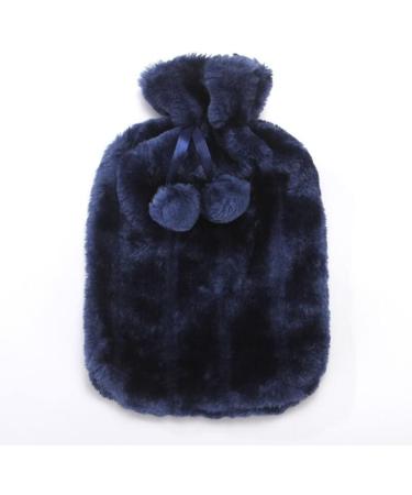 ZQMALL Winter Faux Fur Hot Water Bottle Cover - 2L Rubber Hand Foot Warmer for Kids - Pink Solid Fabric - Cozy Household Must-Have - Buy Online on GoSupps.com