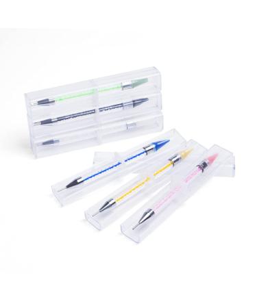 5pcs Double Head Nail Tip Pens for Crystal Nails - Green Nail Art Chalk | International Shipping - Buy Online on GoSupps.com