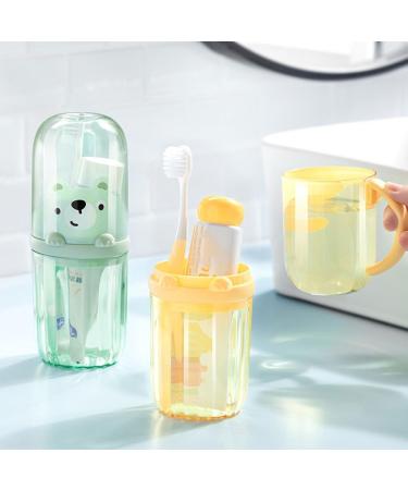 AuclopVZZ Toothbrushes & Toothpaste Cups - Large Capacity Removable Portable & Durable | Eco-Friendly Green Bear Design - Buy Online on GoSupps.com