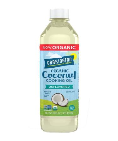 Carrington Farms gluten free, hexane free, NON-GMO, free of hydrogenated and trans fats in a BPA free bottle, liquid coconut cooking oil, unflavored, 16 Fl Oz 16 Fl Oz (Pack of 1)