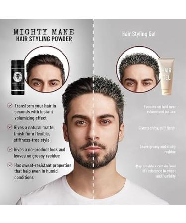 Hair Styling Powder for Men - Natural Look Easy to Apply Soft Dry Finish - Black | International Shipping Available - Buy Online on GoSupps.com