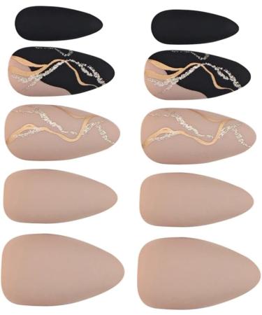 Ruarby Almond False Nails Tips Detachable Press On Nail Full Cover False Nails French Tip False Nails Manicures Supplies - Buy Online on GoSupps.com