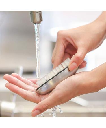 Kuou Stainless Steel Nail Brush Set - 2 Hard Bristle Hand Wash Brushes for Cleaning Nails and Toes - Buy Online on GoSupps.com