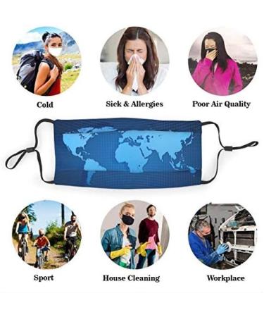 Green Colors Forest Texture Washable Reusable Mask Cotton Anti Dust Half Face Mouth Mask For Kids Teens Men Women With Adjustable Ear Loops - Buy Online on GoSupps.com