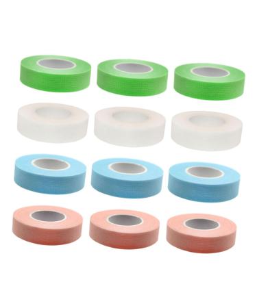Healeved 12 Rolls Lash Tape Adhesive Lashes Tape Lash Extension Tape Eyelash Grafting Tools Lash Extension Supplies Breathable Eyelash Tape DIY Lash Grafting Tape Eyelash Patches
