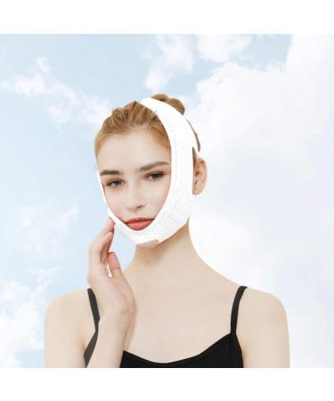 Face Lifting Slimming Belt Facial Cheek V Shape Lift Up Thin Mask Strap Face Line Double Chin Reduce White Picture 4 - Buy Online on GoSupps.com