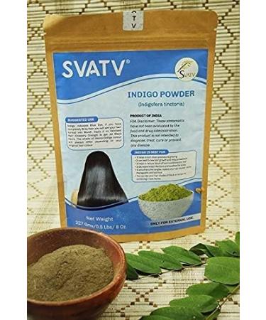 SVATV Natural Indigo Powder for Hair Care | Promotes Growth & Thickness | Ayurvedic Hair Products - 227g - Buy Online on GoSupps.com