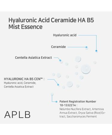 APLB Hyaluronic Acid Ceramide HA B5 Mist Essence - 28.7% Hydration Boost | Korean Skincare for Moisture & Skin Texture Improvement - Buy Online on GoSupps.com