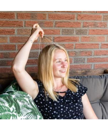Maileda Ergonomic Wooden Head Massager - High Quality Spider & Finger Design for Ultimate Well-Being - Buy Online on GoSupps.com
