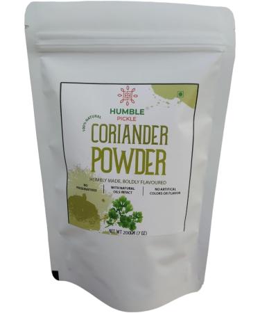 Humble Pickle's Coriander Powder Sun-Dried Coriander Seeds Fine Powder Enhance Flavor in Indian Cuisine Resealable Pack of 200 Gm - Buy Online on GoSupps.com