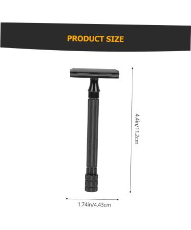 Minkissy Men's Double-Sided Razor Set | Vintage Manual Trimmer & Cleaning Tool | Safe Wood Razor | Ideal Grooming Essentials - Buy Online on GoSupps.com