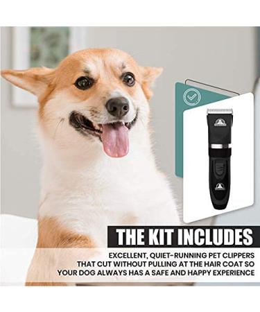 Pet Union Professional Rechargeable Cordless Dog Grooming Kit - Low Noise Clippers for Thick Coats - Complete Grooming Set for Dogs, Cats, and Other Pets - Nail Trimmer Included (Gunmetal) - Buy Online on GoSupps.com