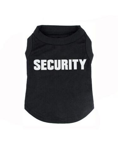 Dog shirt T-shirts puppy summer clothing dog tank top vest security sweat shirt for small dog medium dog cat (xs black) XS black