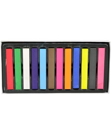 Lurrose 12 hair dye chalk for women hair color chalk hair deyer blue hair chalk hair chalk pens glitters rainbow hair chalk hair chalk salon colored chalk Hair Chalks hair dye stick soft 12 Colors - Buy Online on GoSupps.com