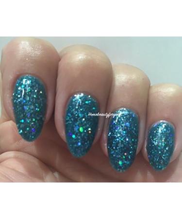 Bluesky Nail Gel Polish BLUE GLITTER Turquoise TEAL Blue Green Multi Glitter BLZ10 UV LED Soak Off 10ml Christmas - Buy Online on GoSupps.com