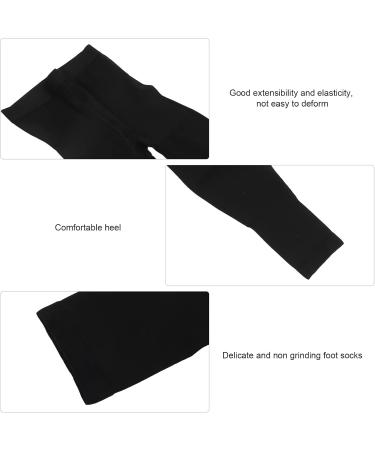 Shop XL Compression Stockings - Elastic Open Toe Pantyhose for Varicose Veins Care - Seamless Leg Support (Black) - Buy Online on GoSupps.com