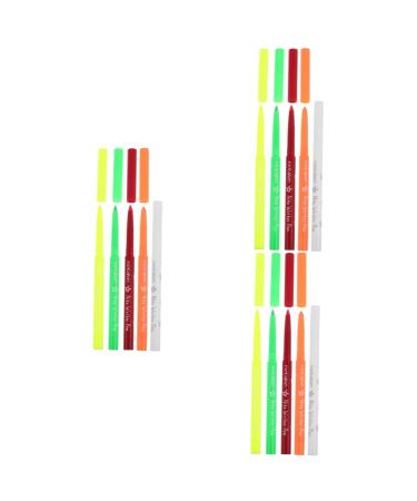 Beavorty 15 Pcs Fluorescence Eye Liner Eye Liner Pencils Plastic Eyeliner Fluorescence 12.00X0.80X0.80CMx3pcs Assorted Colorx3pcs
